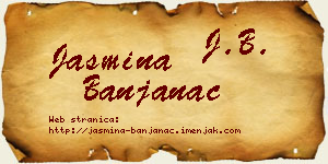 Jasmina Banjanac vizit kartica